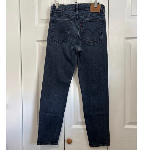 Levi’s Premium Wedgie Straight Leg Dark Wash Jeans Size 26 - Picture 5 of 10